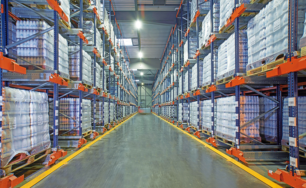 El depósito de SLVA puede almacenar un total de 7.424 pallets en una superficie de 2.829 m²